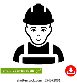 Vector Builder EPS vector pictogram. Illustration style is flat iconic black symbol on a transparent background.