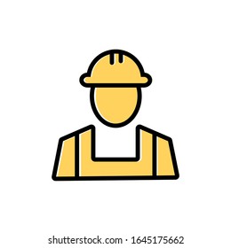 Vector builder filled outline icon, build and repair, construction sign symbol graphic isolated on white background