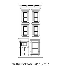 ilustración de línea de dibujos animados de construcción vectorial aislado