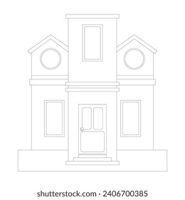 Vector Building Home coloring page