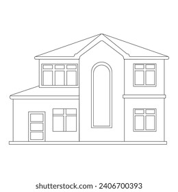 Vector Building Home coloring page