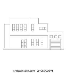 Vector Building Home coloring page