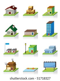 Vector Building Icon -- 3D Illustration