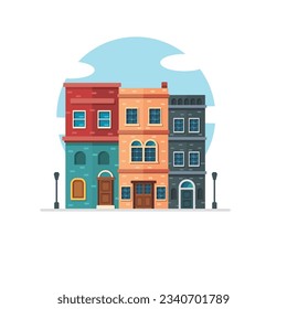 vector building icon illustration, old building illustration vector