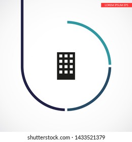 Vector building Icon . Lorem Ipsum Illustration design