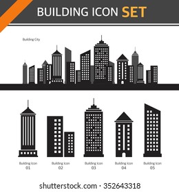 Vector building icon set
