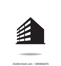 Vector building icon, web design element