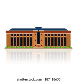 Vector Building Illustration Isolated On White Background 