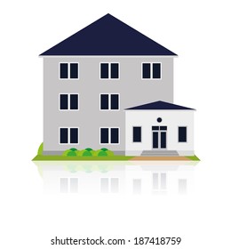 Vector Building Illustration Isolated On White Background 