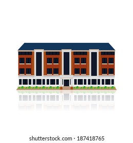 Vector Building Illustration Isolated On White Background 
