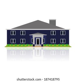 Vector Building Illustration Isolated On White Background 