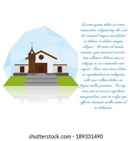 Vector Building Isolated On White Background With Space For Text