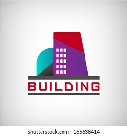 vector building logo colorful construction isolated, city