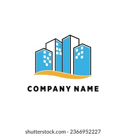 Vector building logo design icon element with modern creative concept
