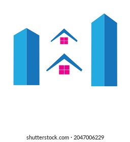 vector building logo or flat building minimalist logo