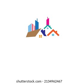Logo de construcción de vectores o ilustración minimalista