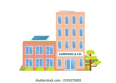 Vector building or office buildings for city illustration