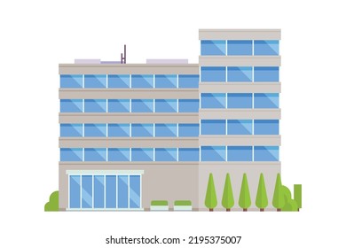 Vector building or office buildings for city illustration