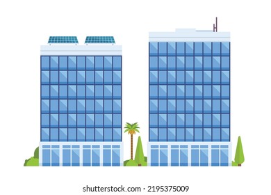 Vector building or office buildings for city illustration
