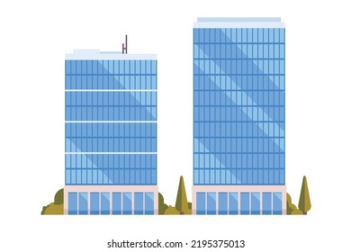 Vector building or office buildings for city illustration