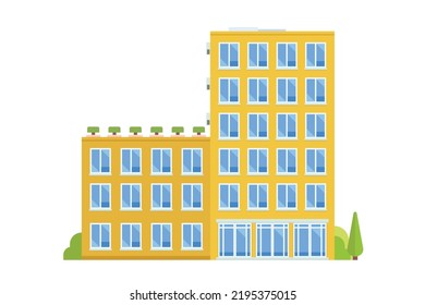Vector building or office buildings for city illustration
