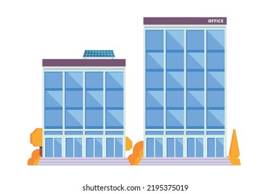 Vector building or office buildings for city illustration