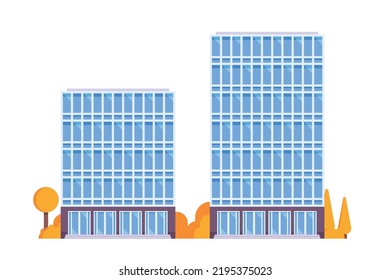 Vector building or office buildings for city illustration