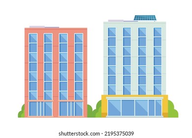 Vector building or office buildings for city illustration