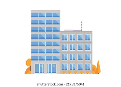 Vector building or office buildings for city illustration