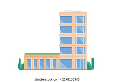 Vector building or office buildings for city illustration