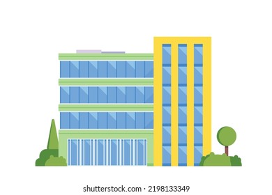 Edificios de vectores o edificios de oficinas para ilustrar la ciudad