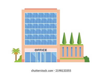 Vector building or office buildings for city illustration