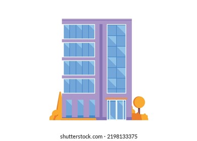 Vector building or office buildings for city illustration