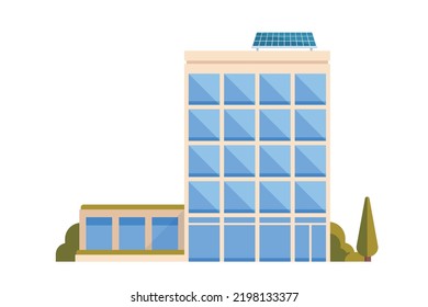 Vector building or office buildings for city illustration