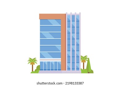 Vector building or office buildings for city illustration