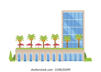 Vector building or office buildings for city illustration
