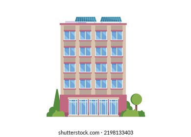 Vector building or office buildings for city illustration