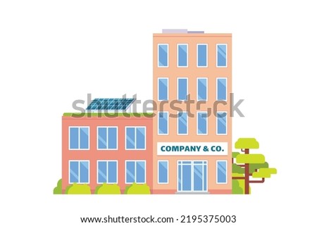 Vector building or office buildings for city illustration