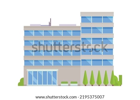 Vector building or office buildings for city illustration