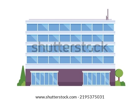 Vector building or office buildings for city illustration