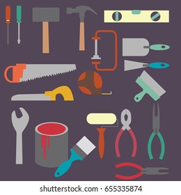 Vector building products icons. Part Insulation colorful