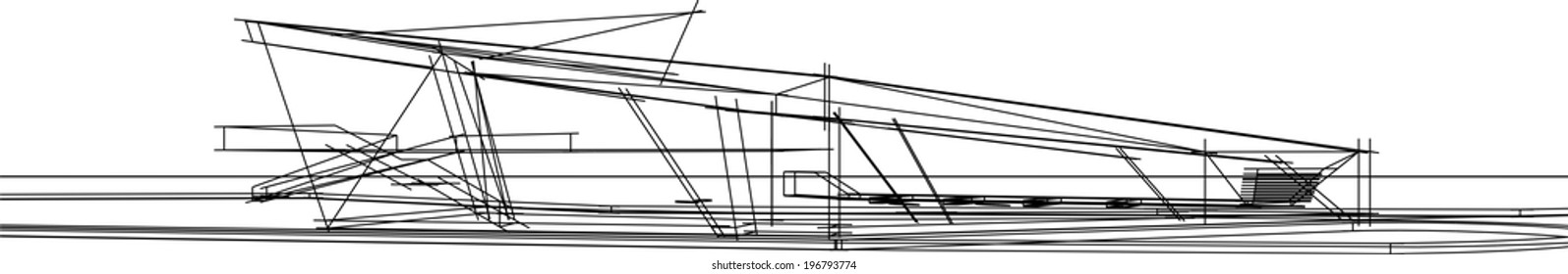 vector building sketch