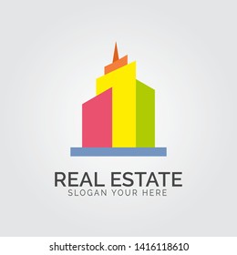 vector building, skyscrapper icon, logo isolated