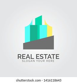 vector building, skyscrapper icon, logo isolated