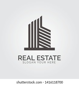 vector building, skyscrapper icon, logo isolated