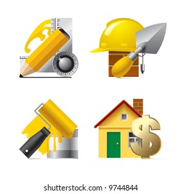 Vector building website and internet icons