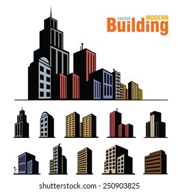 Vector buildings set
