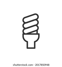 Vector bulb line icon. Symbol in trendy outline style. Vector illustration isolated on a white background.