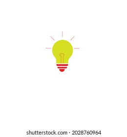 vector bulb or minimalist bulb logo