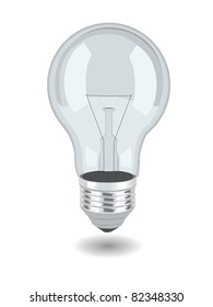 Vector bulb over white background. eps 8